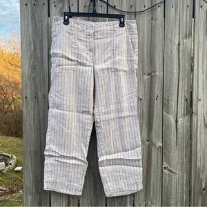 Striped Linen Blend Pants | Relaxed Fit | Patch Pockets | Lightweight | Coastal